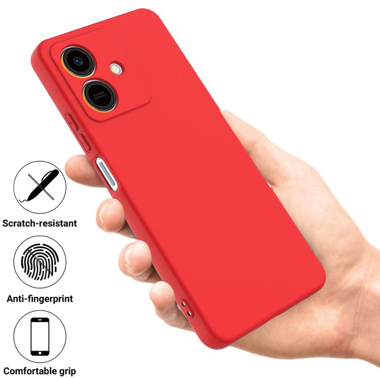 For Honor Play10 4G Solid Color Liquid Silicone Dropproof Full Coverage Phone Case
