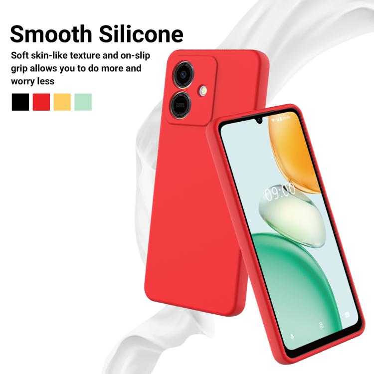 For Honor Play10 4G Solid Color Liquid Silicone Dropproof Full Coverage Phone Case