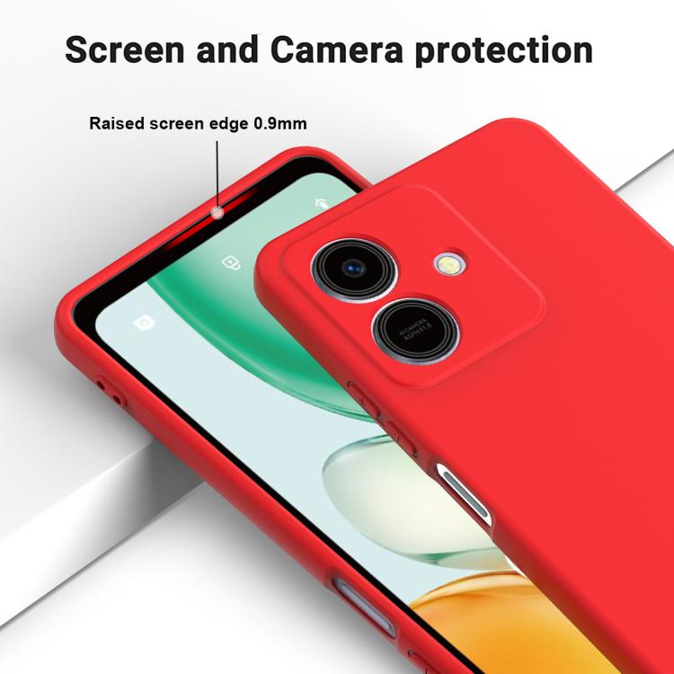 For Honor Play10 4G Solid Color Liquid Silicone Dropproof Full Coverage Phone Case