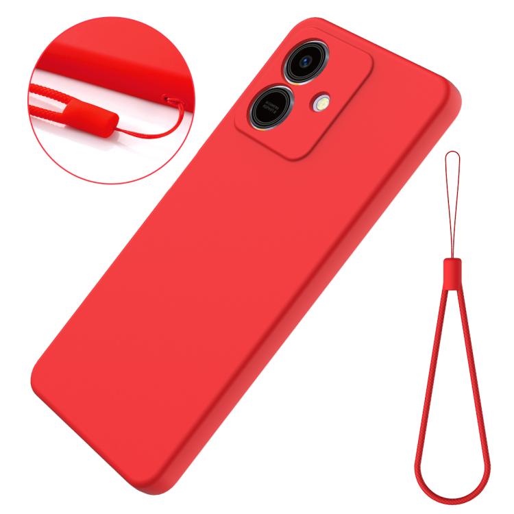 For Honor Play10 4G Solid Color Liquid Silicone Dropproof Full Coverage Phone Case