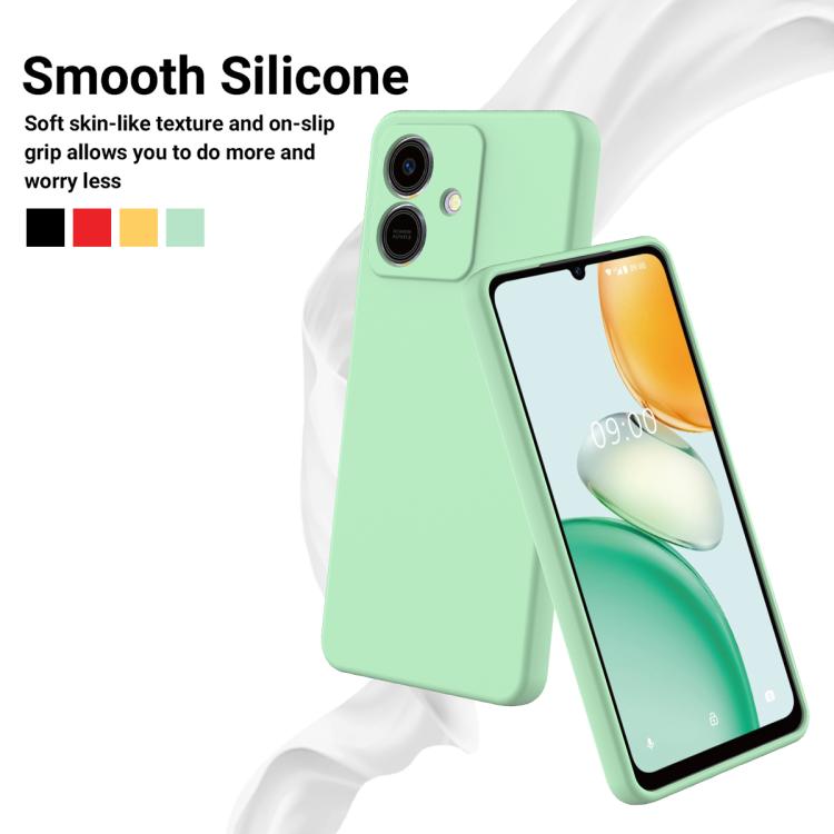 For Honor Play10 4G Solid Color Liquid Silicone Dropproof Full Coverage Phone Case