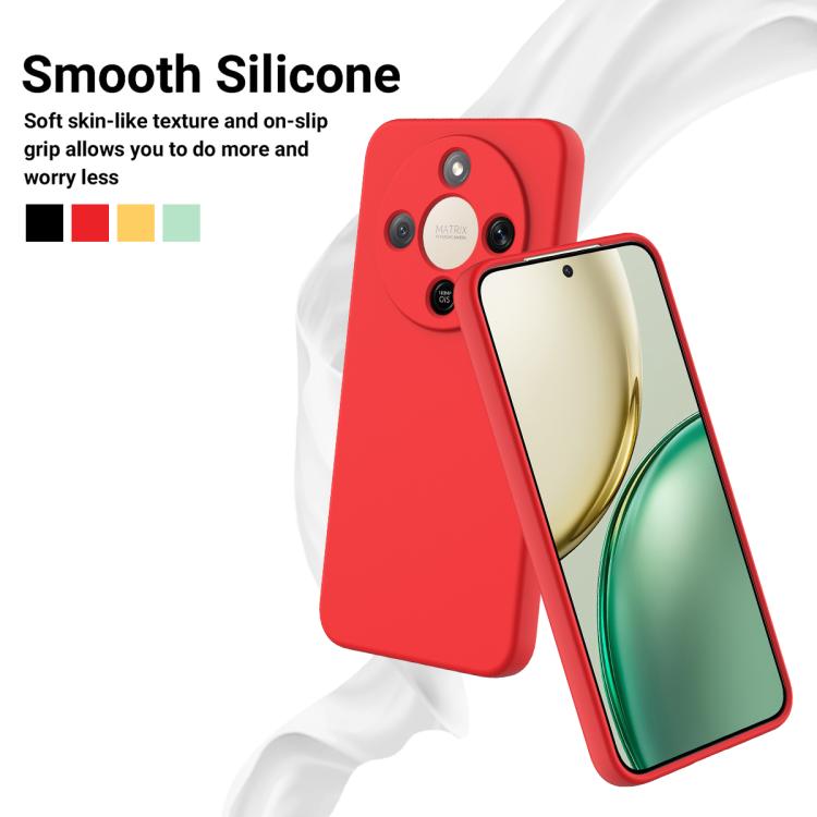 For Honor X9d 5G / X70 5G / Magic8 Lite Solid Color Liquid Silicone Dropproof Full Coverage Phone Case