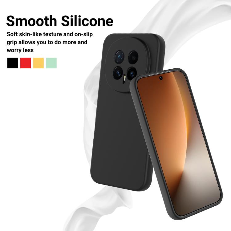 For Honor Magic8 Solid Color Liquid Silicone Dropproof Full Coverage Phone Case