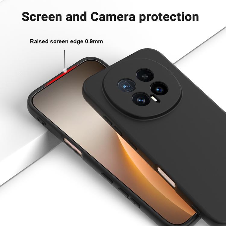 For Honor Magic8 Solid Color Liquid Silicone Dropproof Full Coverage Phone Case