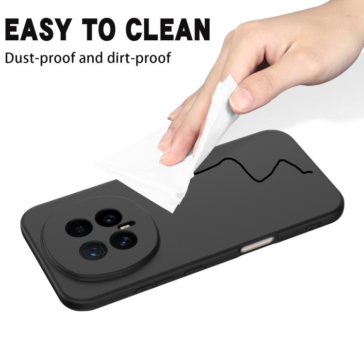 For Honor Magic8 Solid Color Liquid Silicone Dropproof Full Coverage Phone Case