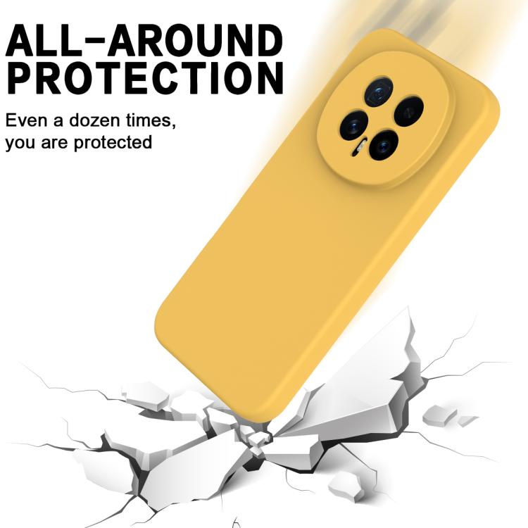 For Honor Magic8 Solid Color Liquid Silicone Dropproof Full Coverage Phone Case