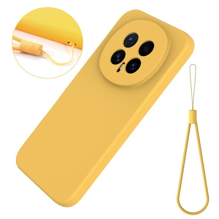 For Honor Magic8 Solid Color Liquid Silicone Dropproof Full Coverage Phone Case