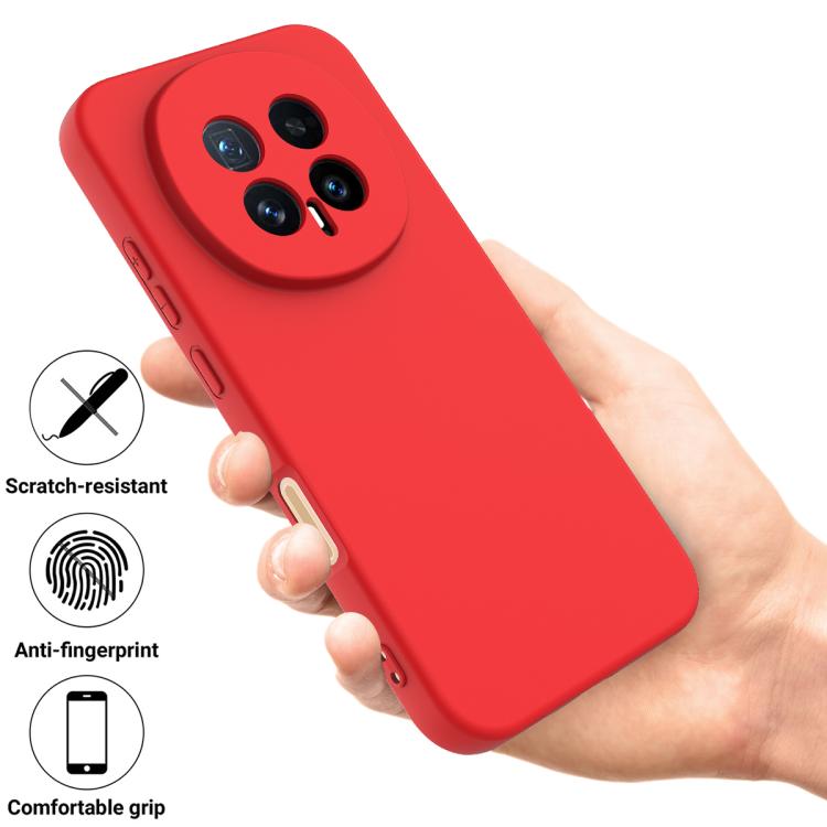 For Honor Magic8 Solid Color Liquid Silicone Dropproof Full Coverage Phone Case