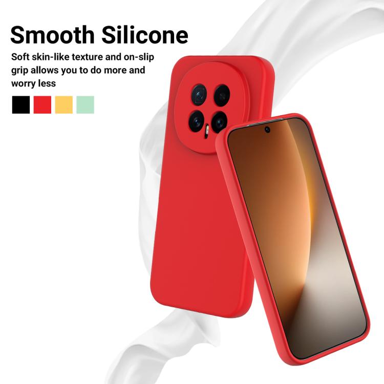For Honor Magic8 Solid Color Liquid Silicone Dropproof Full Coverage Phone Case
