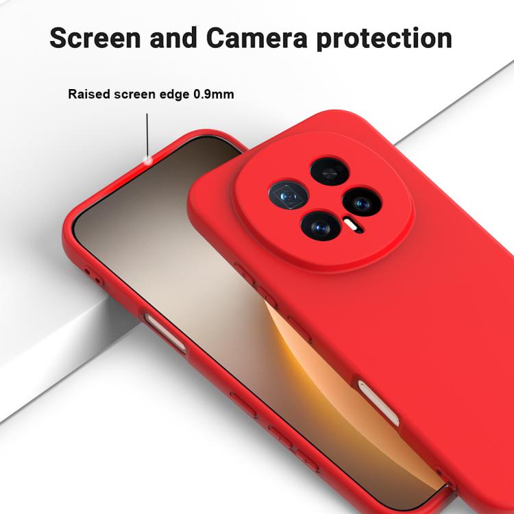 For Honor Magic8 Solid Color Liquid Silicone Dropproof Full Coverage Phone Case