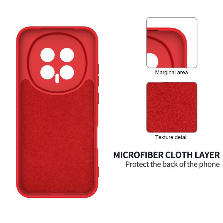 For Honor Magic8 Solid Color Liquid Silicone Dropproof Full Coverage Phone Case
