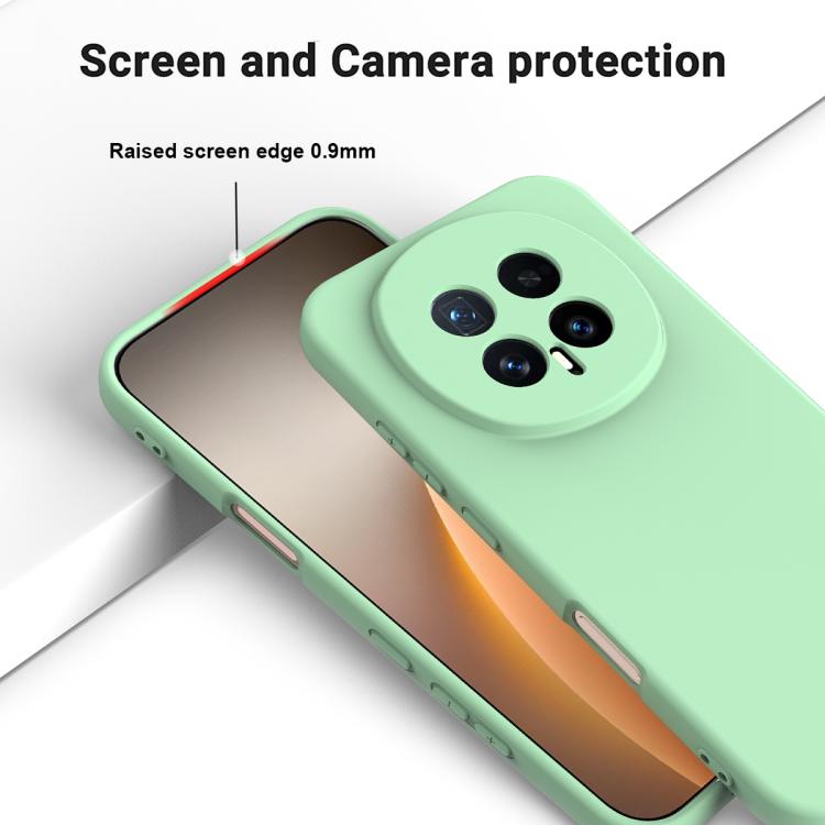 For Honor Magic8 Solid Color Liquid Silicone Dropproof Full Coverage Phone Case