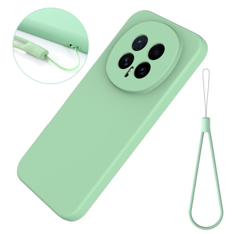 For Honor Magic8 Solid Color Liquid Silicone Dropproof Full Coverage Phone Case