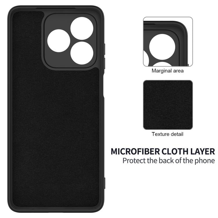 For Honor X8d 4G Solid Color Liquid Silicone Dropproof Full Coverage Phone Case