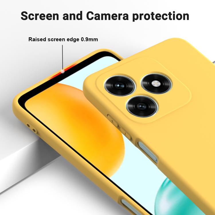 For Honor X8d 4G Solid Color Liquid Silicone Dropproof Full Coverage Phone Case