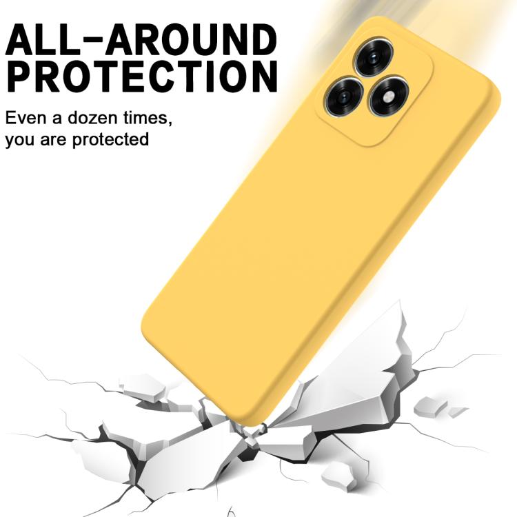 For Honor X8d 4G Solid Color Liquid Silicone Dropproof Full Coverage Phone Case