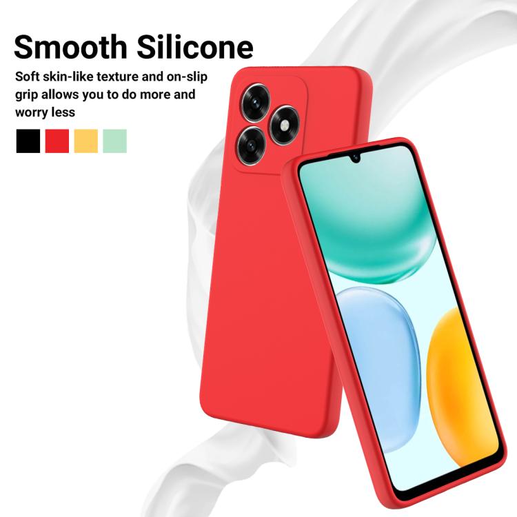 For Honor X8d 4G Solid Color Liquid Silicone Dropproof Full Coverage Phone Case