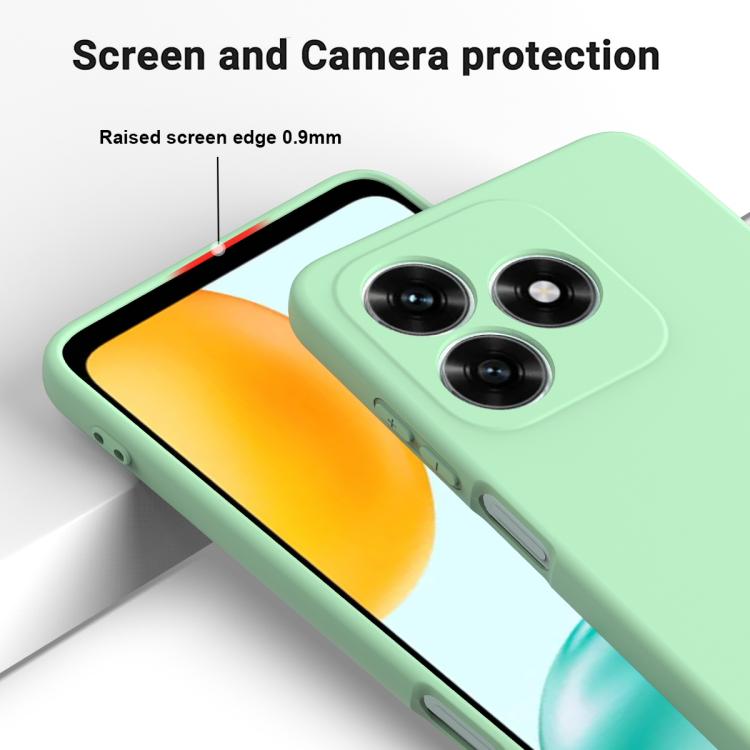 For Honor X8d 4G Solid Color Liquid Silicone Dropproof Full Coverage Phone Case