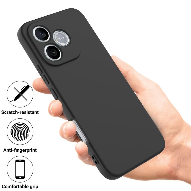 For Honor 600 Lite Global / 500 Smart 5G Solid Color Liquid Silicone Dropproof Full Coverage Phone Case