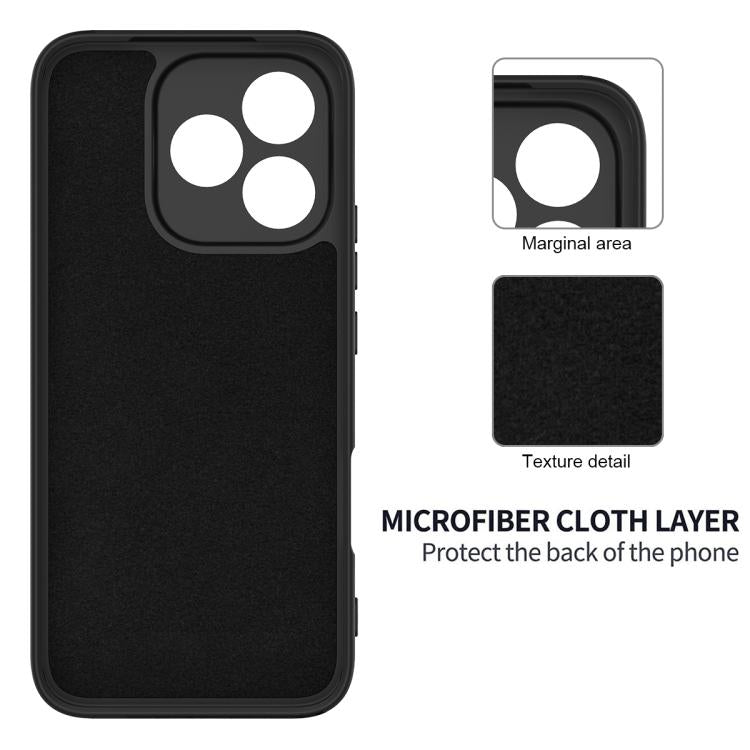 For Honor 600 Lite Global / 500 Smart 5G Solid Color Liquid Silicone Dropproof Full Coverage Phone Case