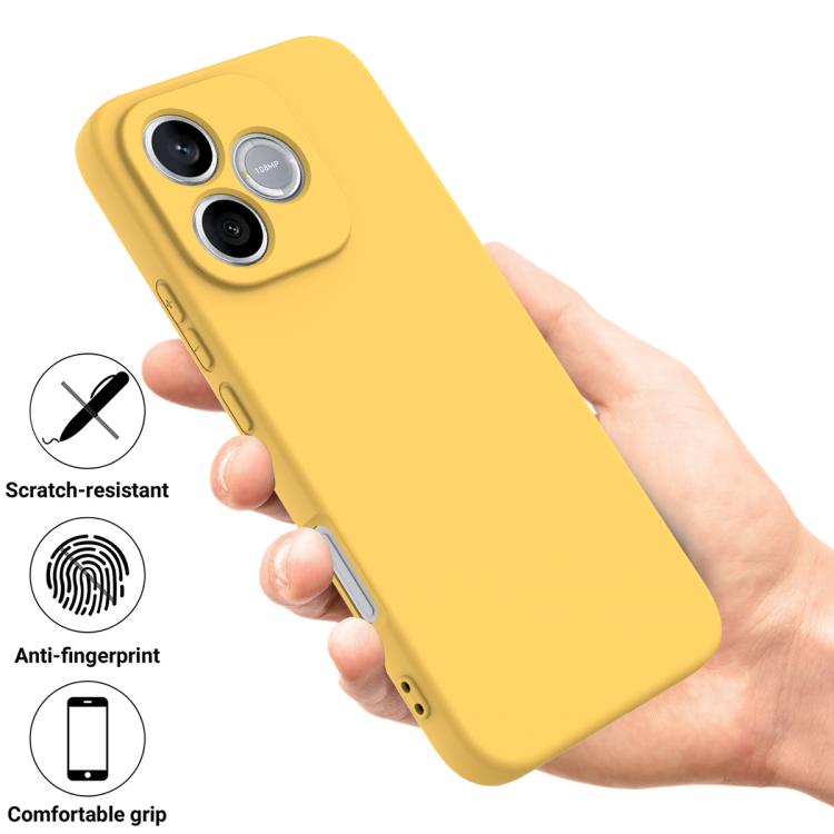 For Honor 600 Lite Global / 500 Smart 5G Solid Color Liquid Silicone Dropproof Full Coverage Phone Case