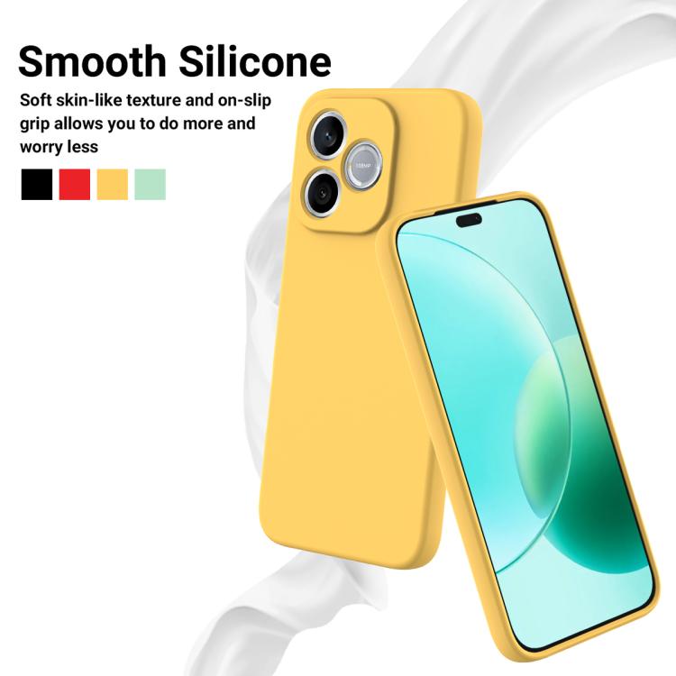 For Honor 600 Lite Global / 500 Smart 5G Solid Color Liquid Silicone Dropproof Full Coverage Phone Case