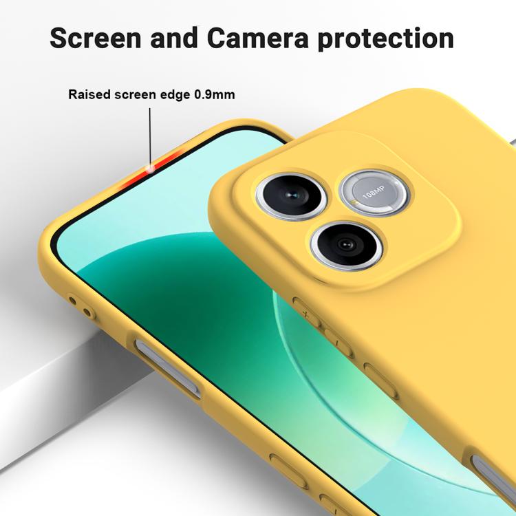 For Honor 600 Lite Global / 500 Smart 5G Solid Color Liquid Silicone Dropproof Full Coverage Phone Case