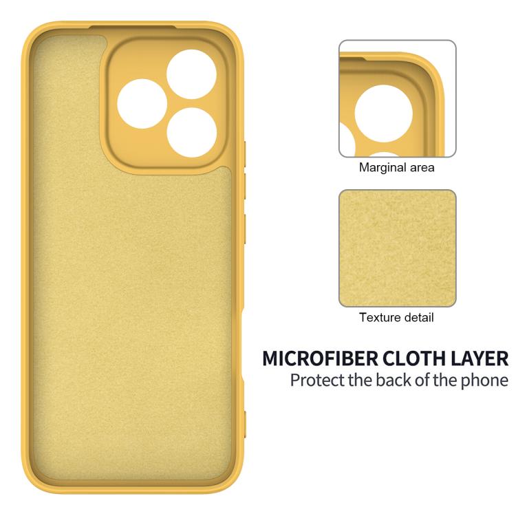 For Honor 600 Lite Global / 500 Smart 5G Solid Color Liquid Silicone Dropproof Full Coverage Phone Case