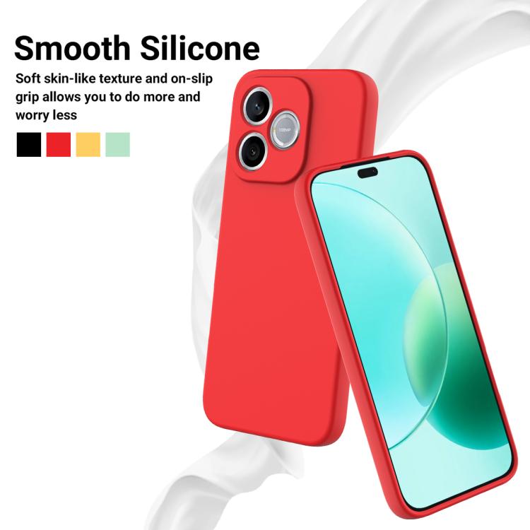 For Honor 600 Lite Global / 500 Smart 5G Solid Color Liquid Silicone Dropproof Full Coverage Phone Case