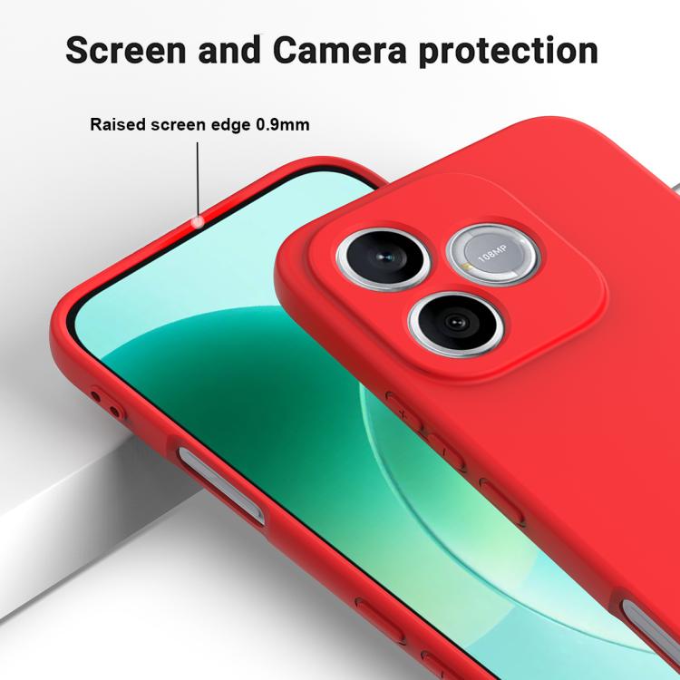 For Honor 600 Lite Global / 500 Smart 5G Solid Color Liquid Silicone Dropproof Full Coverage Phone Case