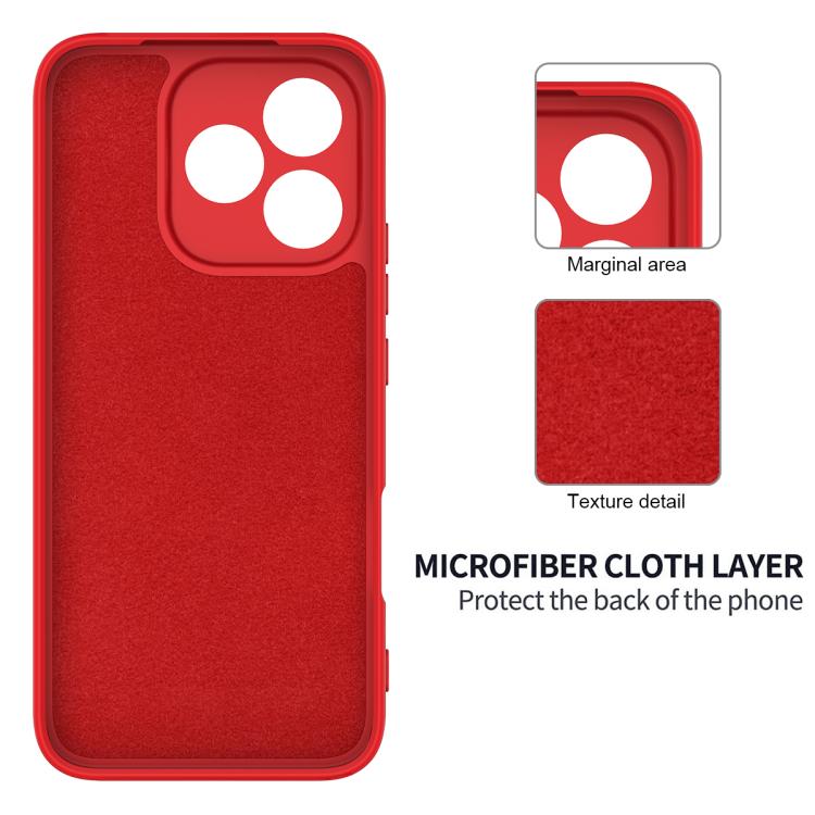 For Honor 600 Lite Global / 500 Smart 5G Solid Color Liquid Silicone Dropproof Full Coverage Phone Case