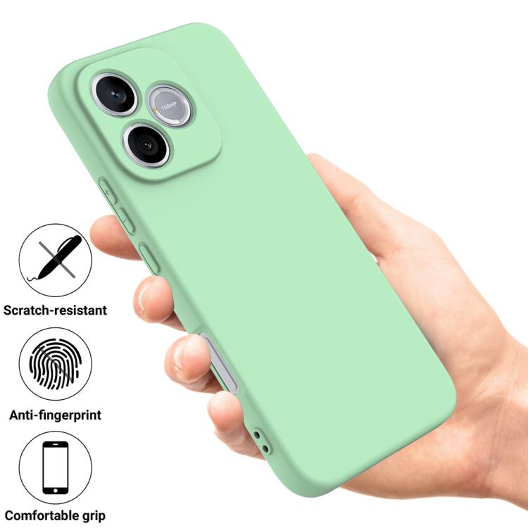 For Honor 600 Lite Global / 500 Smart 5G Solid Color Liquid Silicone Dropproof Full Coverage Phone Case
