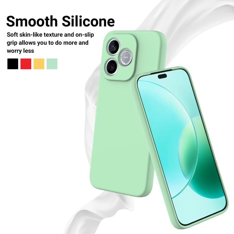 For Honor 600 Lite Global / 500 Smart 5G Solid Color Liquid Silicone Dropproof Full Coverage Phone Case