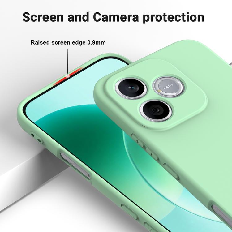 For Honor 600 Lite Global / 500 Smart 5G Solid Color Liquid Silicone Dropproof Full Coverage Phone Case