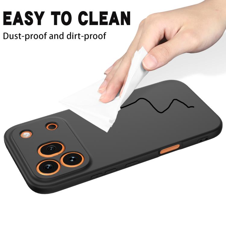 For Honor 600 Pro 5G Global Solid Color Liquid Silicone Dropproof Full Coverage Phone Case