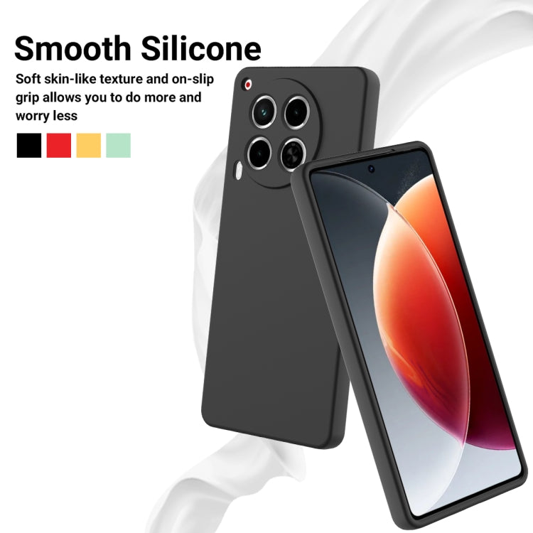 For Tecno Camon 30 4G Solid Color Liquid Silicone Dropproof Full Coverage Phone Case