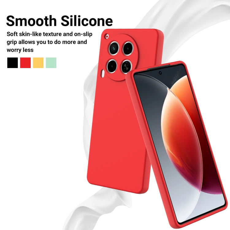 For Tecno Camon 30 4G Solid Color Liquid Silicone Dropproof Full Coverage Phone Case