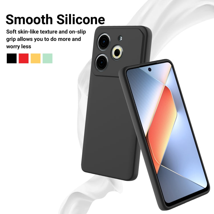 For Tecno Pova 6 Neo 4G Solid Color Liquid Silicone Dropproof Full Coverage Phone Case