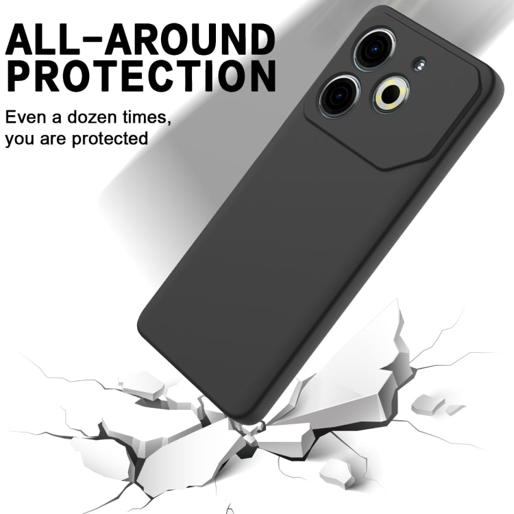 For Tecno Pova 6 Neo 4G Solid Color Liquid Silicone Dropproof Full Coverage Phone Case