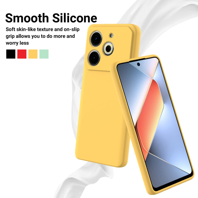 For Tecno Pova 6 Neo 4G Solid Color Liquid Silicone Dropproof Full Coverage Phone Case