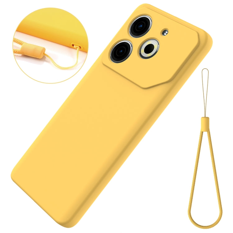 For Tecno Pova 6 Neo 4G Solid Color Liquid Silicone Dropproof Full Coverage Phone Case