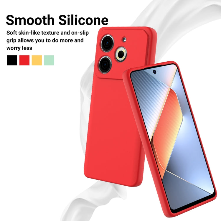 For Tecno Pova 6 Neo 4G Solid Color Liquid Silicone Dropproof Full Coverage Phone Case