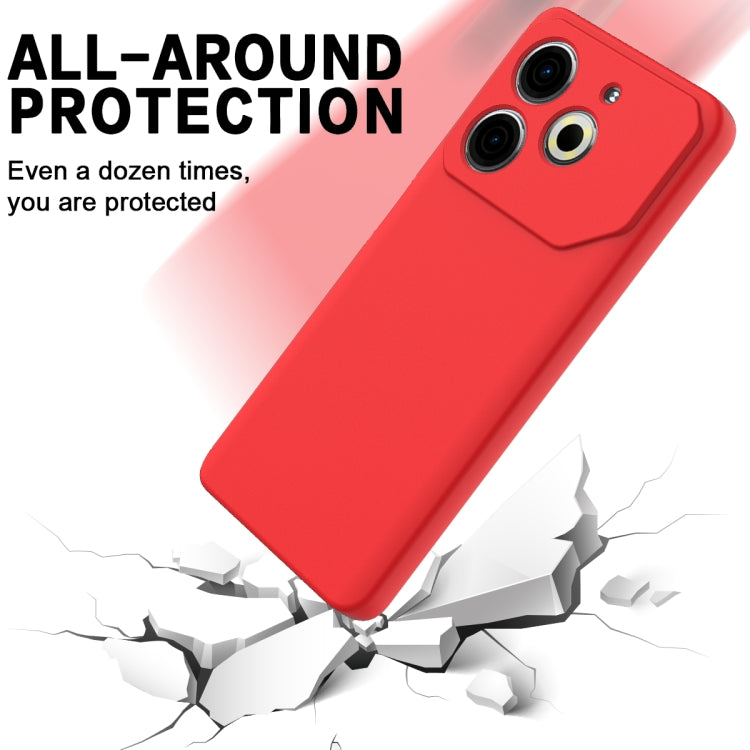 For Tecno Pova 6 Neo 4G Solid Color Liquid Silicone Dropproof Full Coverage Phone Case