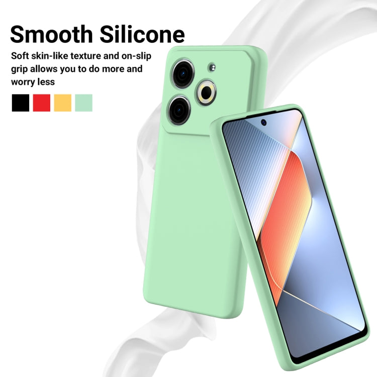 For Tecno Pova 6 Neo 4G Solid Color Liquid Silicone Dropproof Full Coverage Phone Case