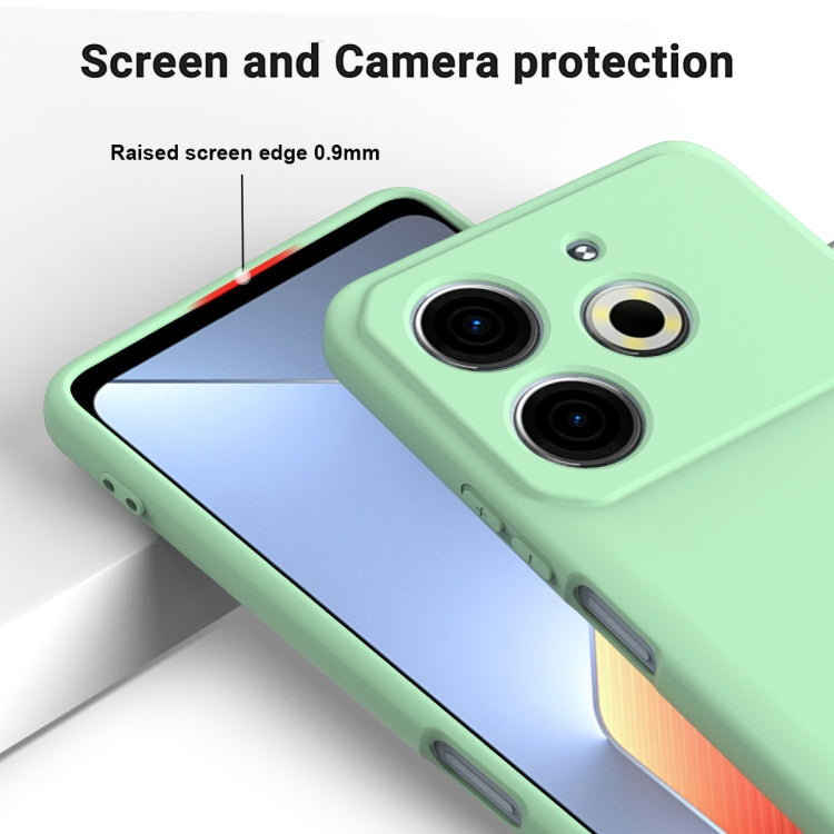 For Tecno Pova 6 Neo 4G Solid Color Liquid Silicone Dropproof Full Coverage Phone Case