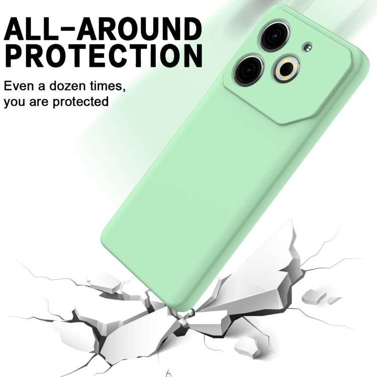 For Tecno Pova 6 Neo 4G Solid Color Liquid Silicone Dropproof Full Coverage Phone Case