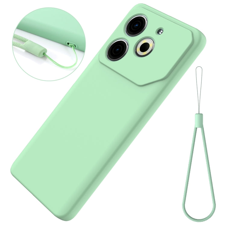 For Tecno Pova 6 Neo 4G Solid Color Liquid Silicone Dropproof Full Coverage Phone Case