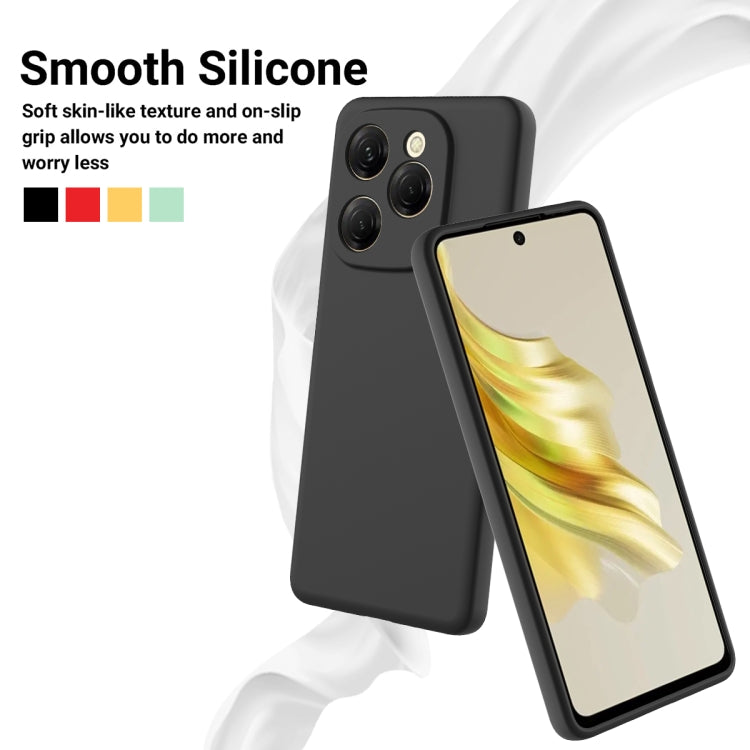 For Tecno Spark 20 Pro 5G Solid Color Liquid Silicone Dropproof Full Coverage Phone Case
