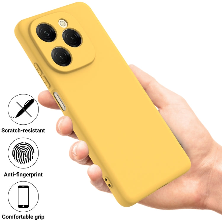 For Tecno Spark 20 Pro 5G Solid Color Liquid Silicone Dropproof Full Coverage Phone Case