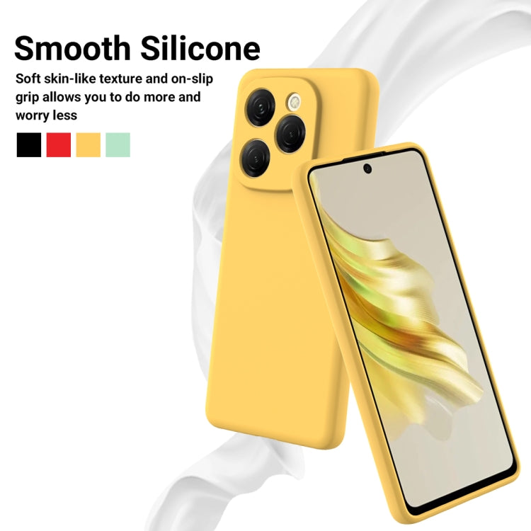 For Tecno Spark 20 Pro 5G Solid Color Liquid Silicone Dropproof Full Coverage Phone Case